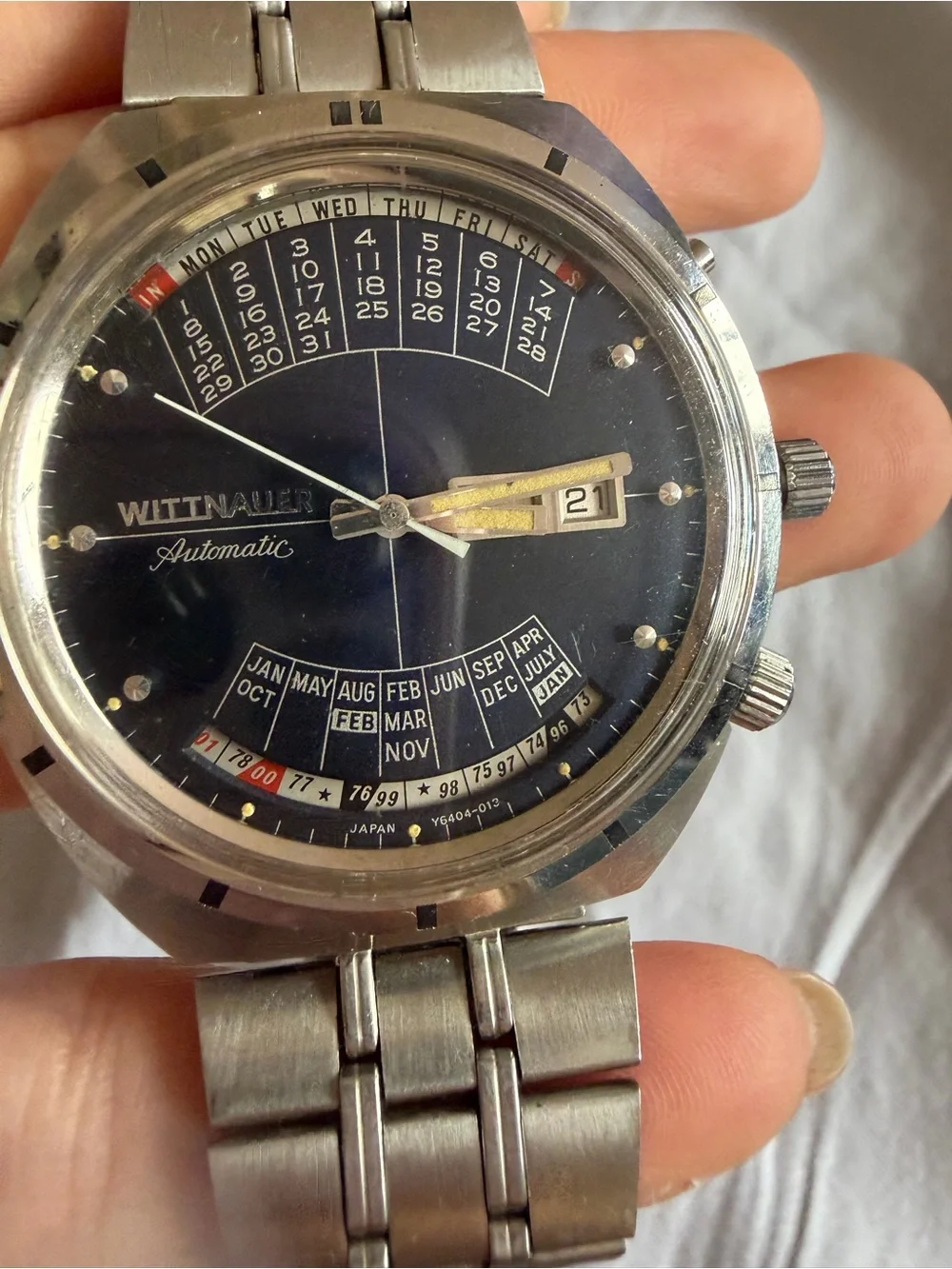 Vintage Wittnauer 2000 Time Machine Automatic Perpetual Calendar 42mm